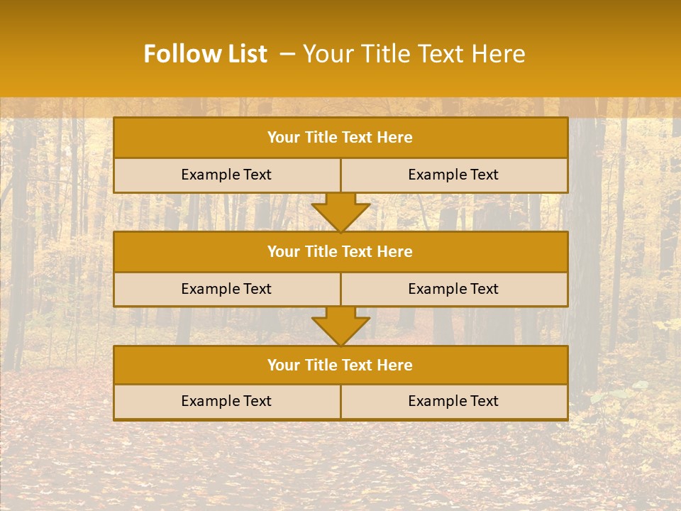 Walkway Trails Yellow PowerPoint Template