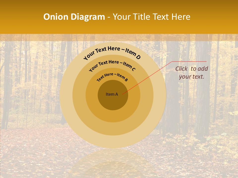 Walkway Trails Yellow PowerPoint Template