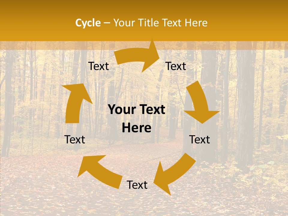 Walkway Trails Yellow PowerPoint Template