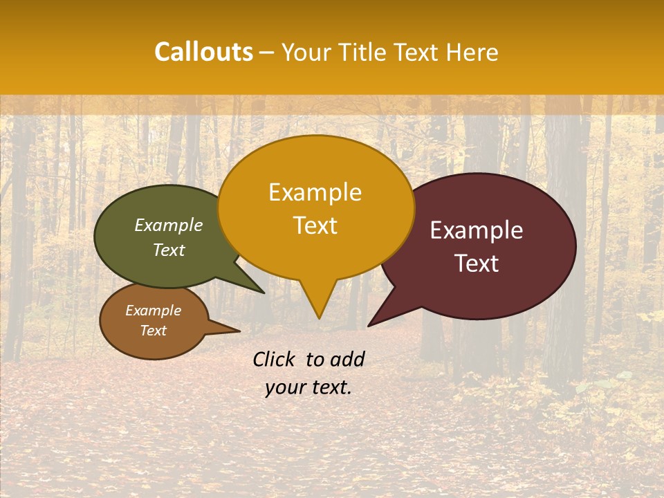 Walkway Trails Yellow PowerPoint Template