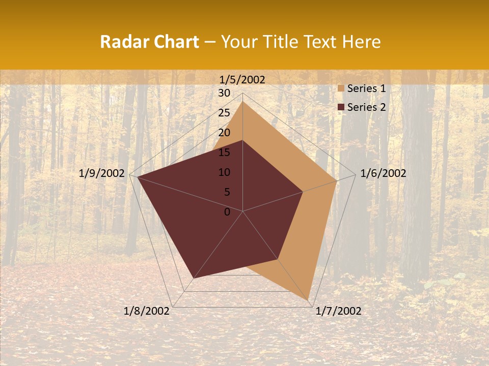 Walkway Trails Yellow PowerPoint Template