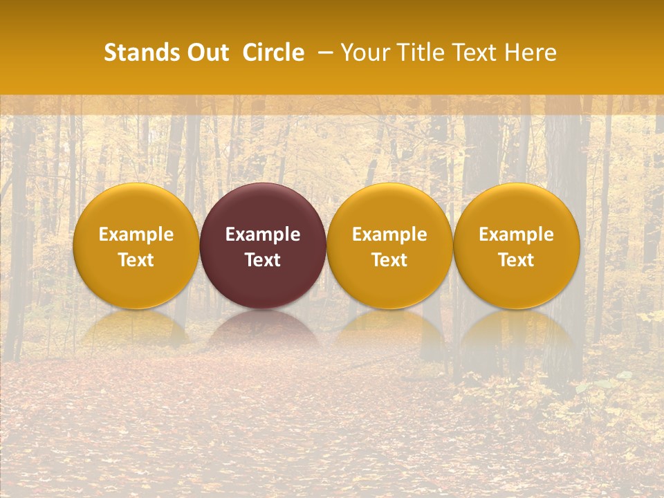 Walkway Trails Yellow PowerPoint Template