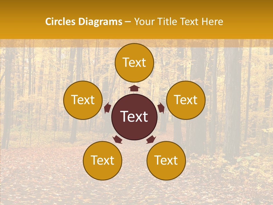 Walkway Trails Yellow PowerPoint Template