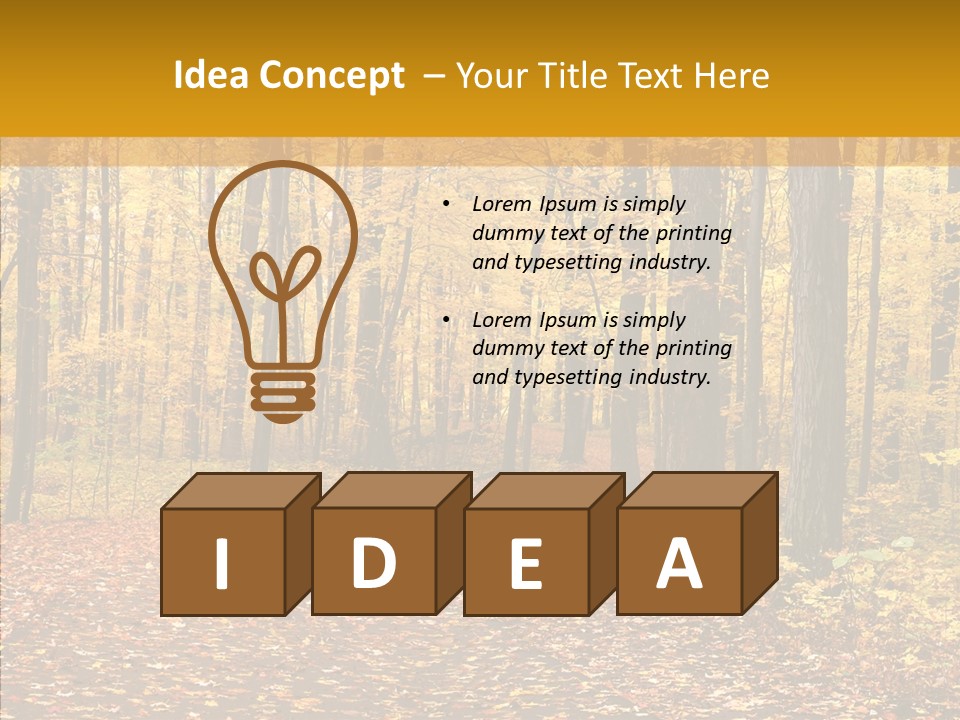 Walkway Trails Yellow PowerPoint Template