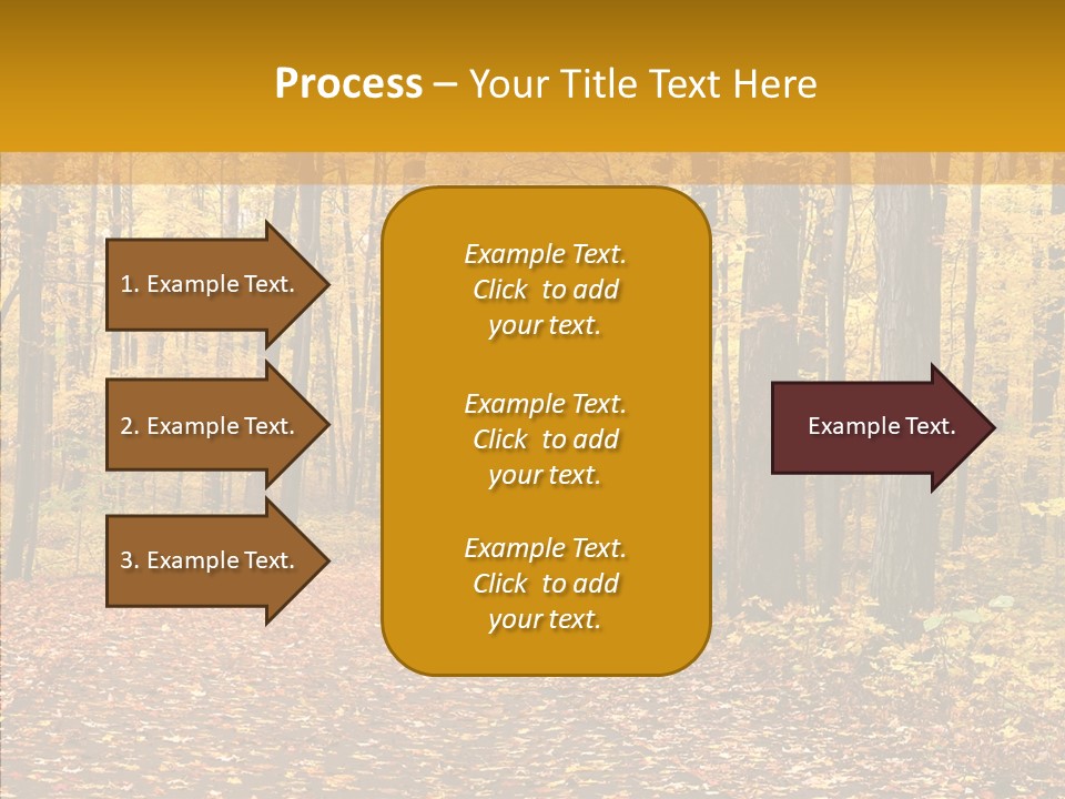 Walkway Trails Yellow PowerPoint Template
