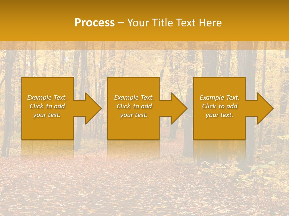 Walkway Trails Yellow PowerPoint Template