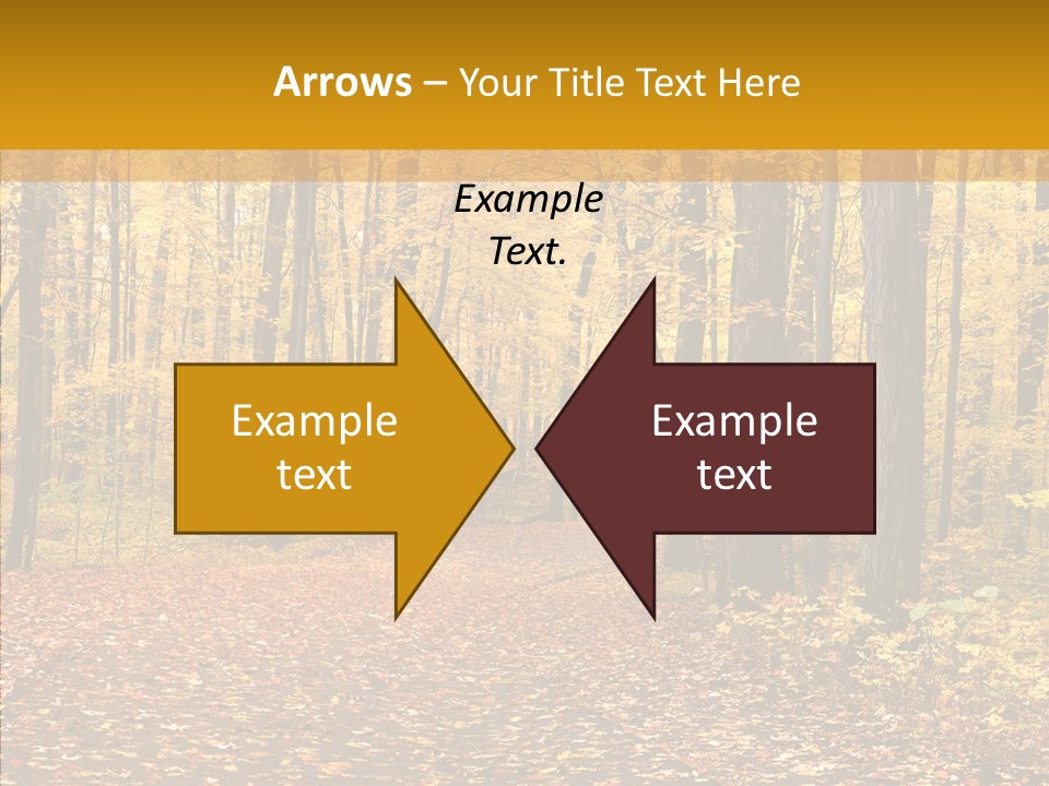 Walkway Trails Yellow PowerPoint Template