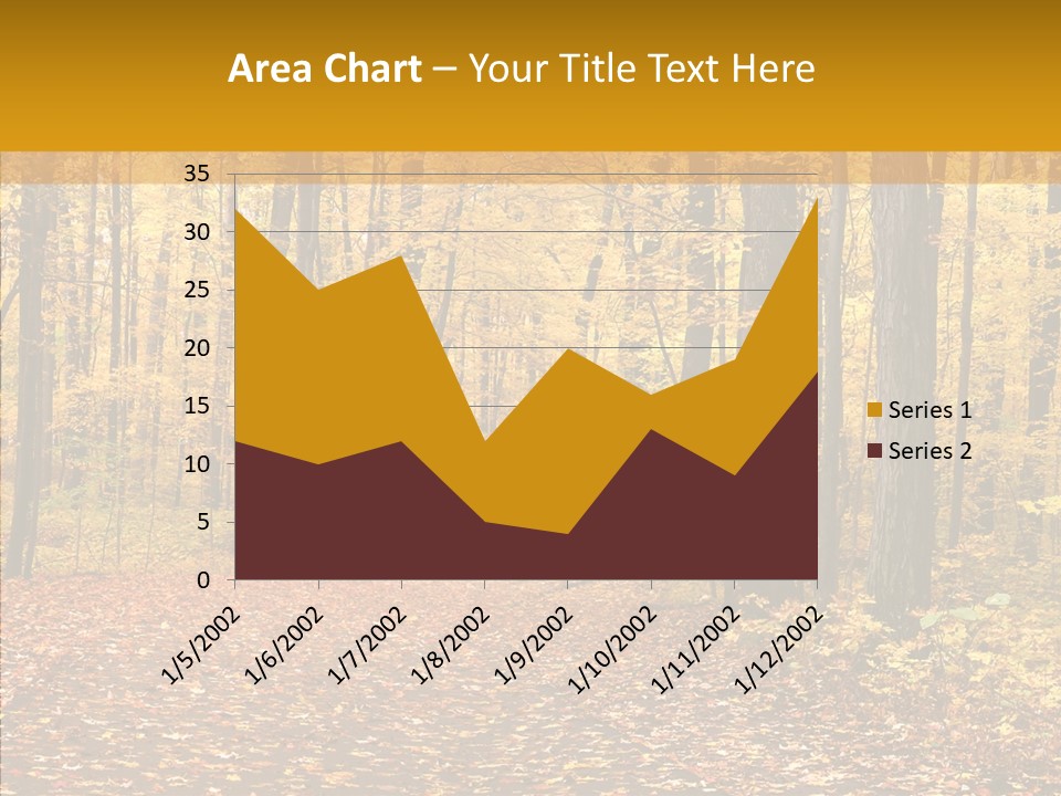 Walkway Trails Yellow PowerPoint Template
