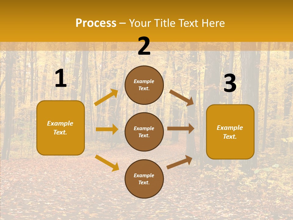 Walkway Trails Yellow PowerPoint Template