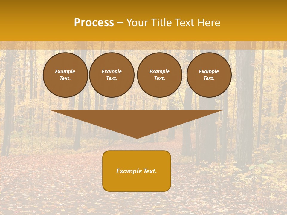 Walkway Trails Yellow PowerPoint Template