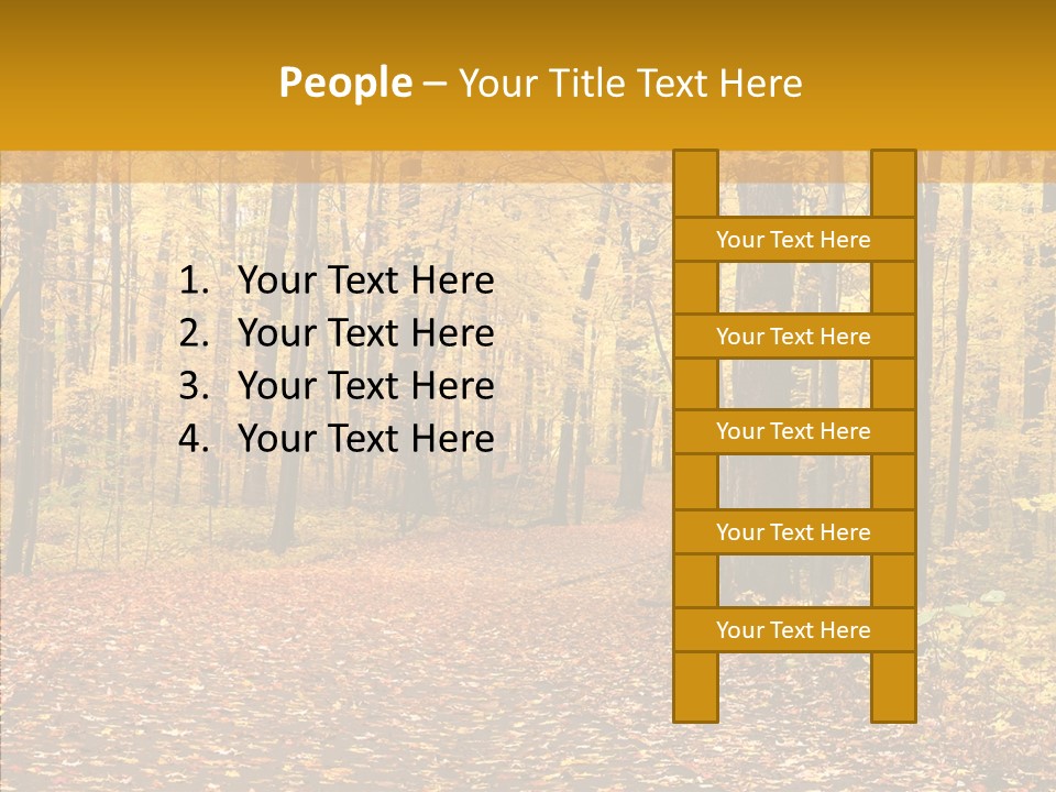 Walkway Trails Yellow PowerPoint Template