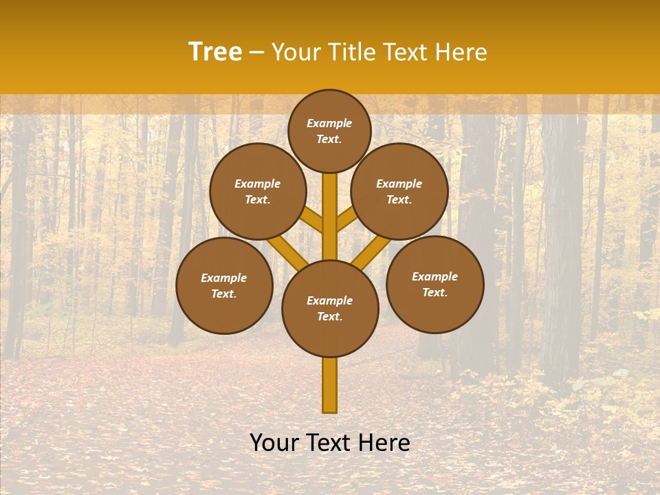 Walkway Trails Yellow PowerPoint Template