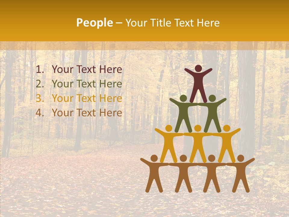 Walkway Trails Yellow PowerPoint Template