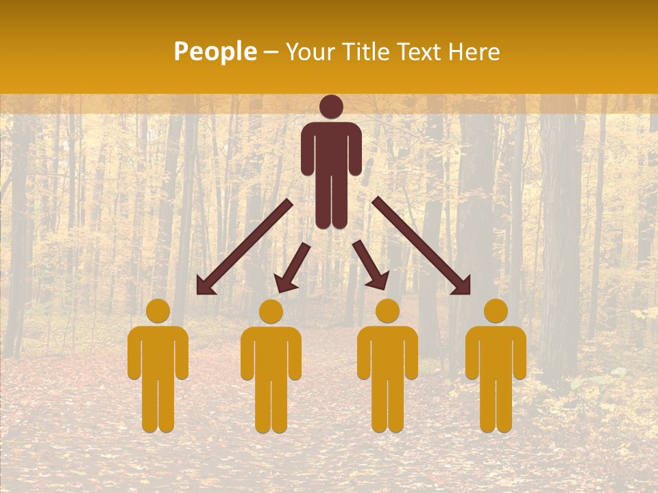 Walkway Trails Yellow PowerPoint Template