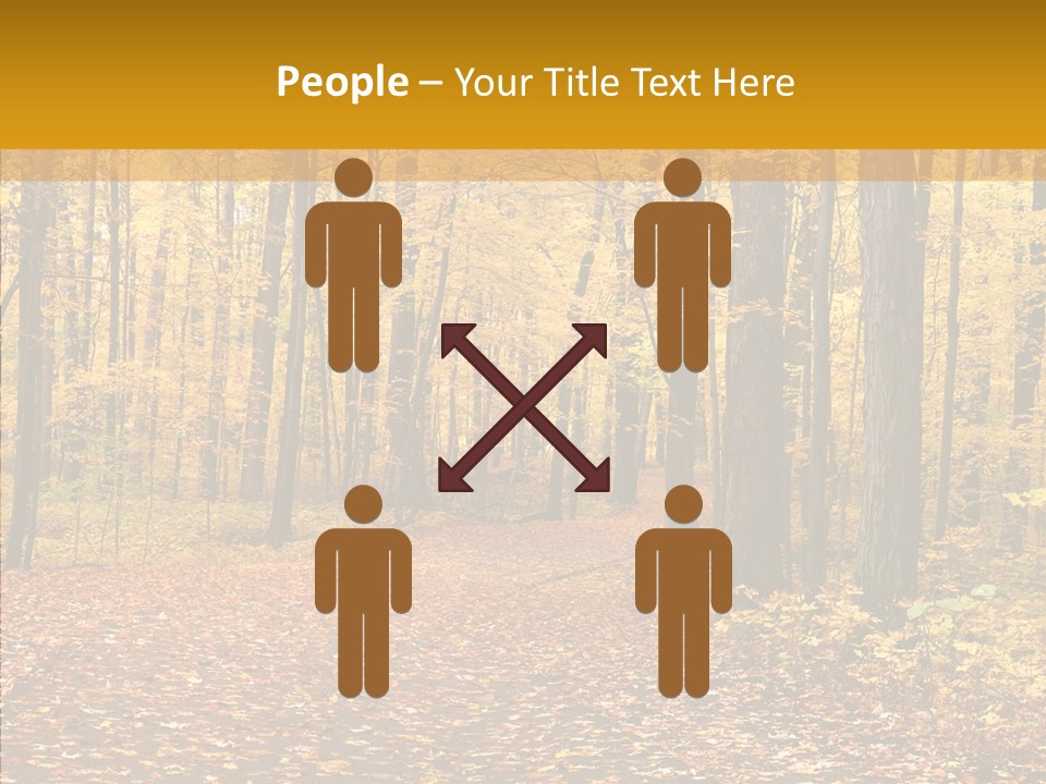 Walkway Trails Yellow PowerPoint Template