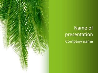 Tropical Monochrome Tree PowerPoint Template