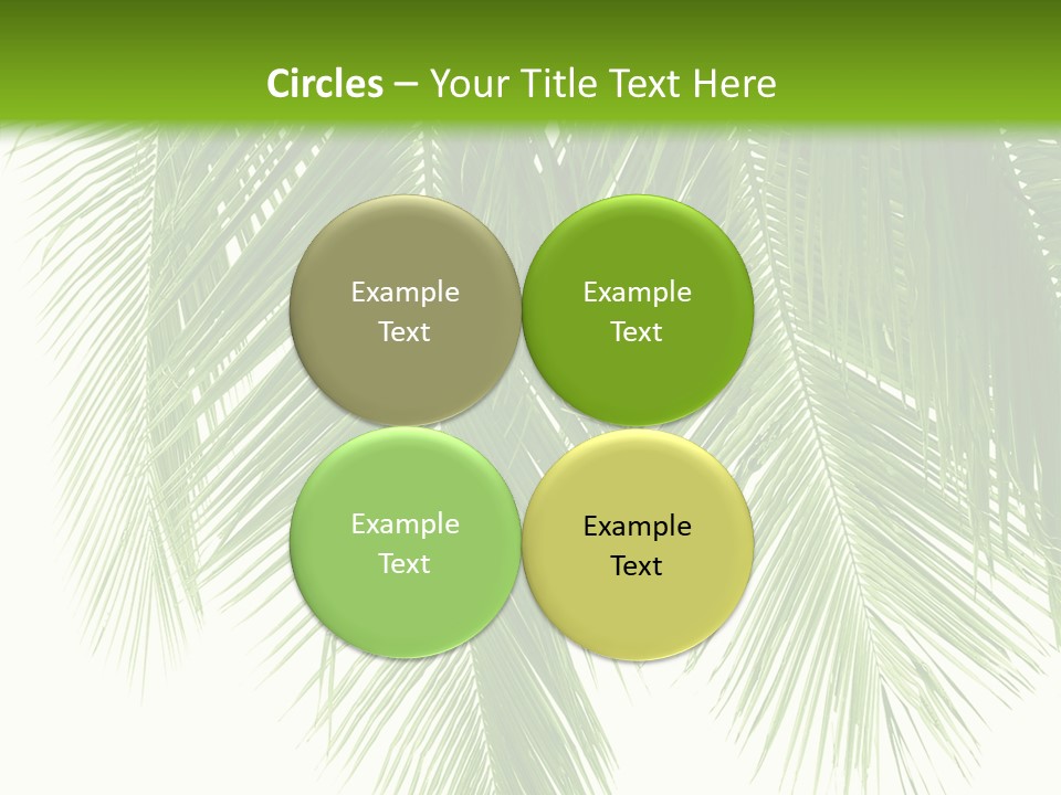 Tropical Monochrome Tree PowerPoint Template
