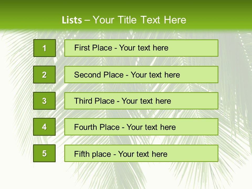 Tropical Monochrome Tree PowerPoint Template