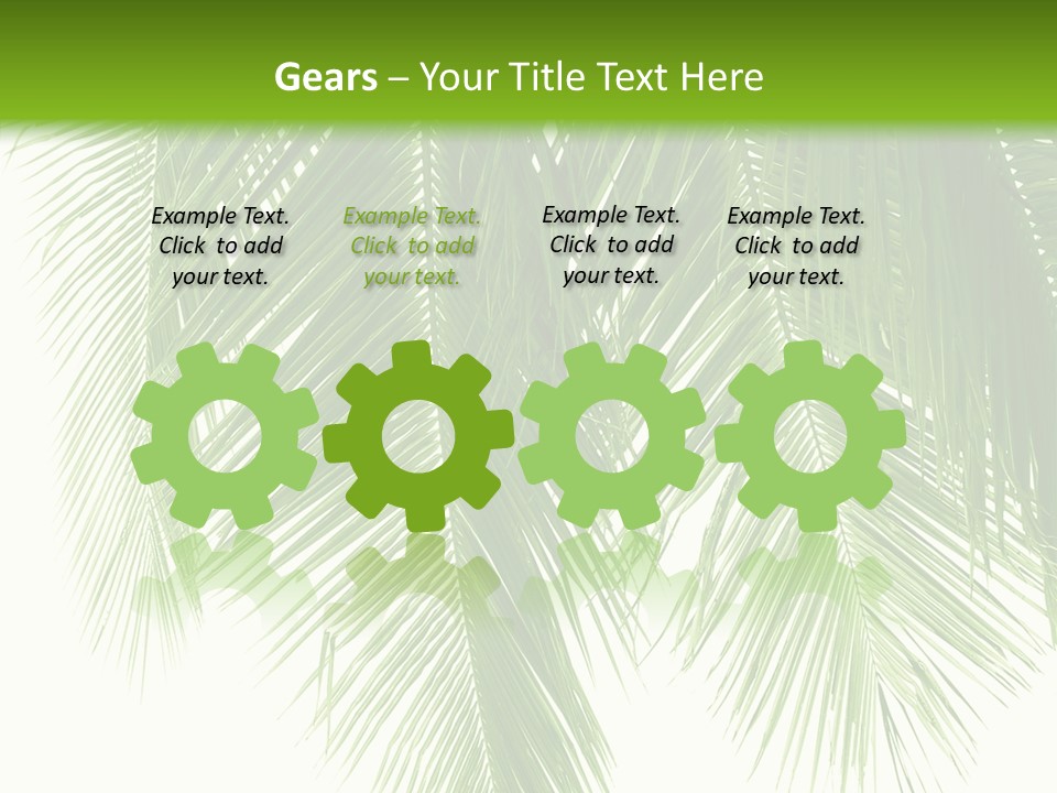 Tropical Monochrome Tree PowerPoint Template