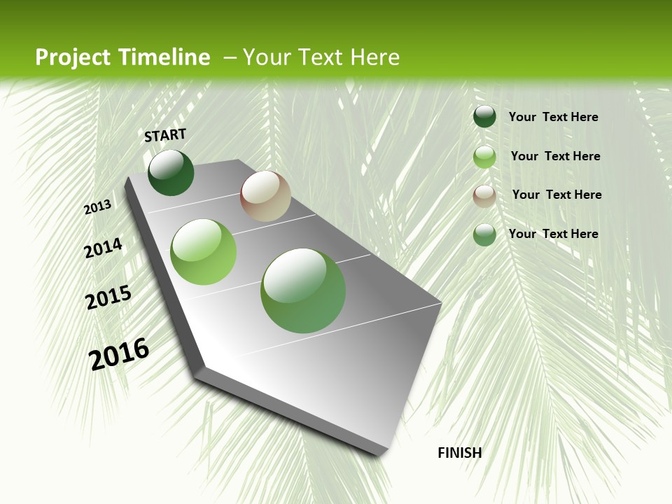 Tropical Monochrome Tree PowerPoint Template