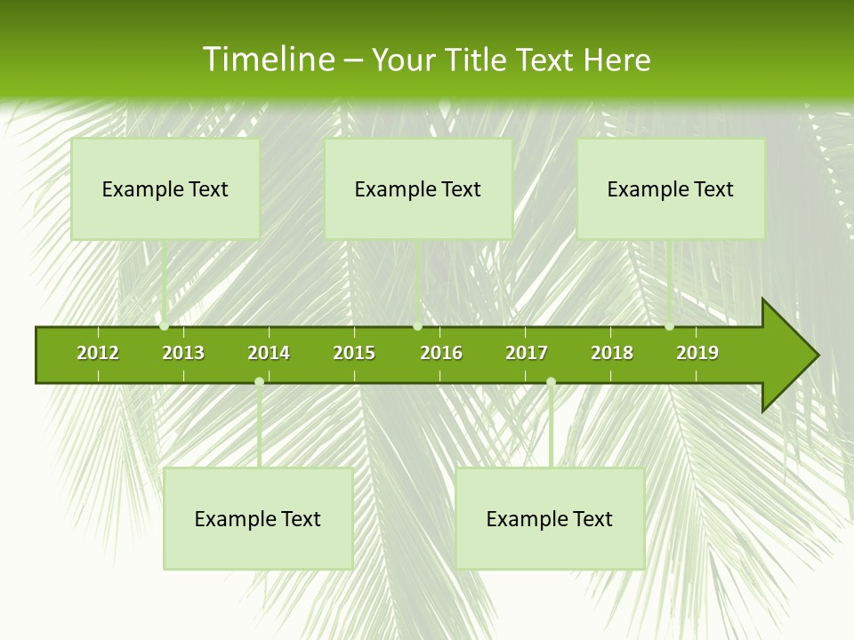 Tropical Monochrome Tree PowerPoint Template