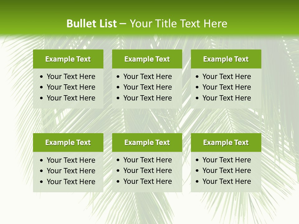 Tropical Monochrome Tree PowerPoint Template