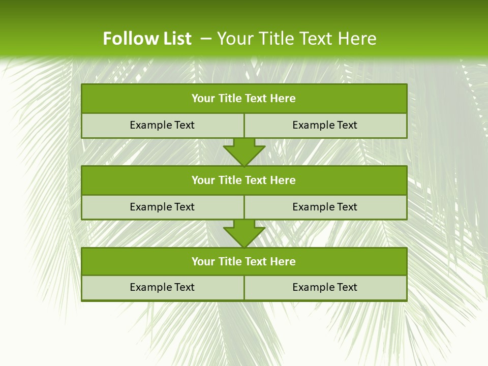 Tropical Monochrome Tree PowerPoint Template