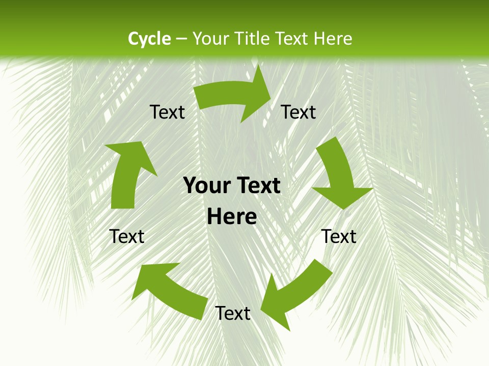 Tropical Monochrome Tree PowerPoint Template