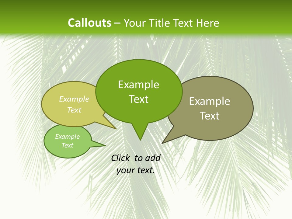 Tropical Monochrome Tree PowerPoint Template