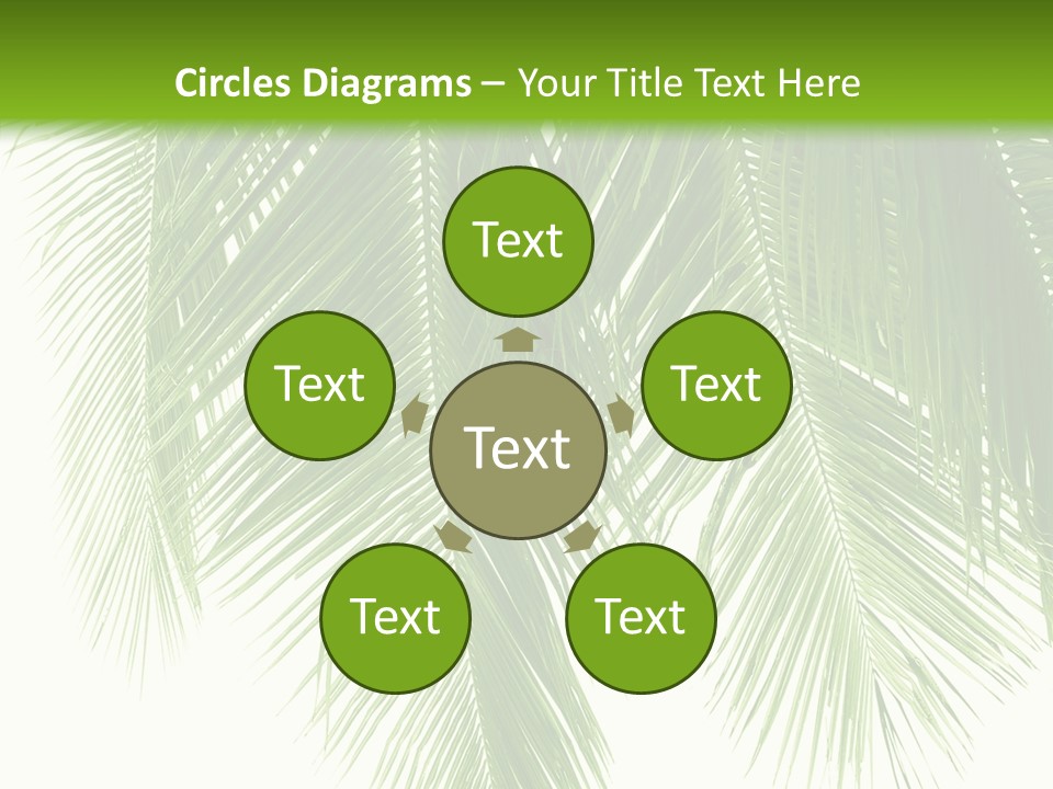 Tropical Monochrome Tree PowerPoint Template