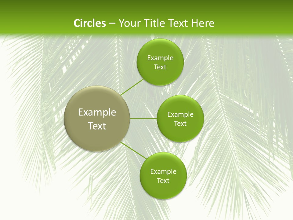 Tropical Monochrome Tree PowerPoint Template