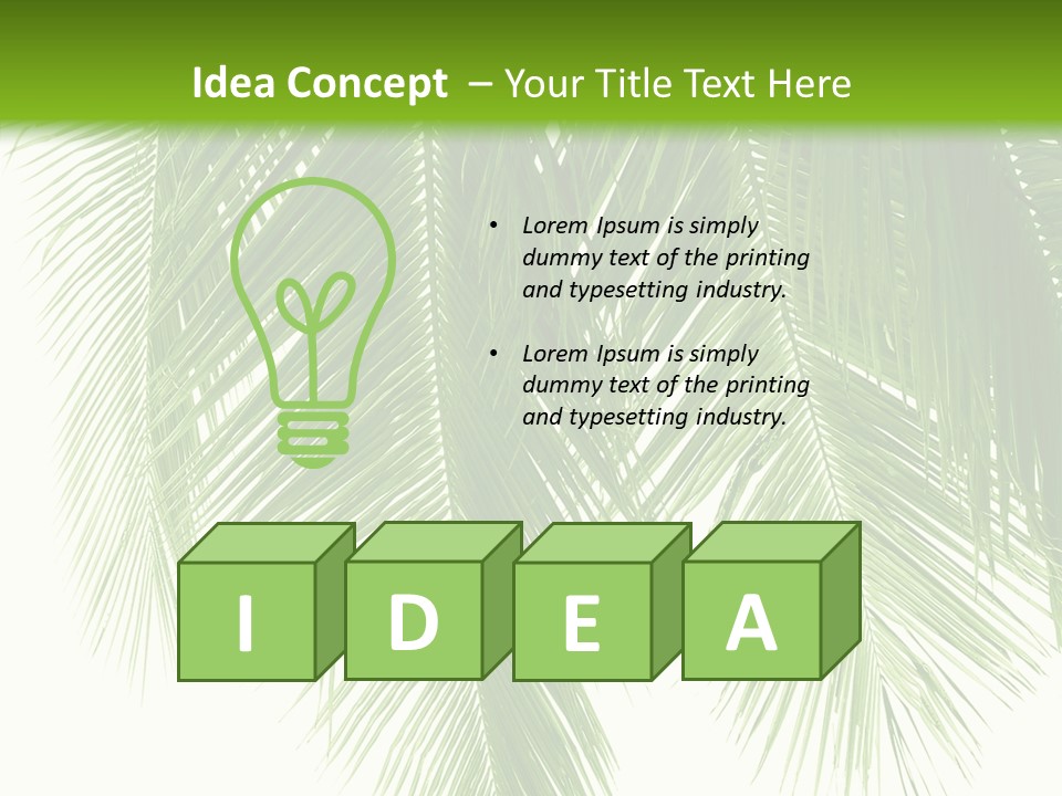 Tropical Monochrome Tree PowerPoint Template