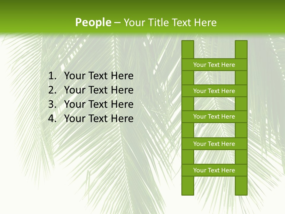 Tropical Monochrome Tree PowerPoint Template