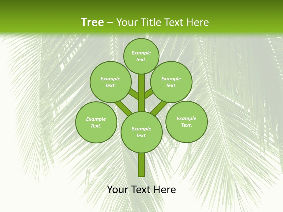 Tropical Monochrome Tree PowerPoint Template