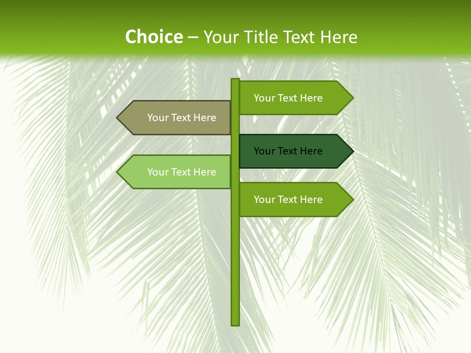 Tropical Monochrome Tree PowerPoint Template