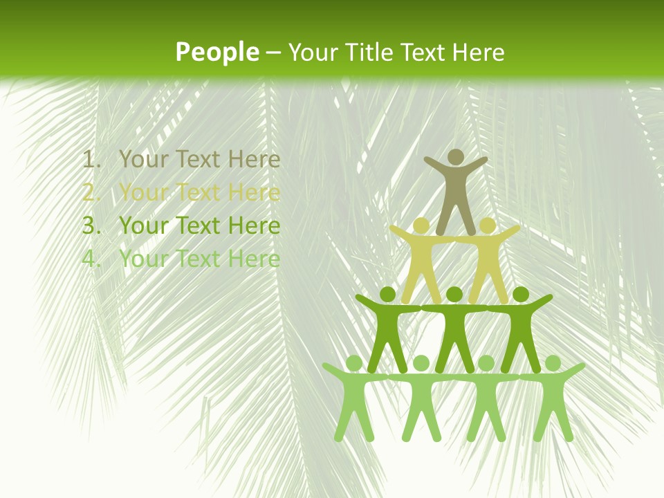 Tropical Monochrome Tree PowerPoint Template