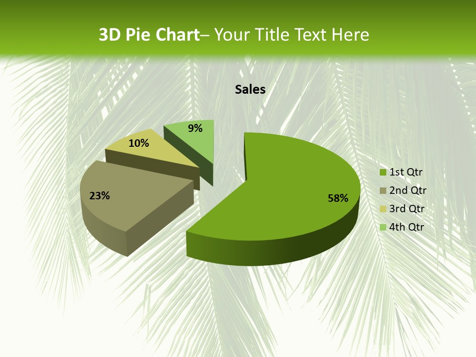 Tropical Monochrome Tree PowerPoint Template