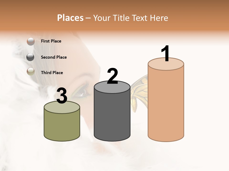 Frosty Beauty Model PowerPoint Template