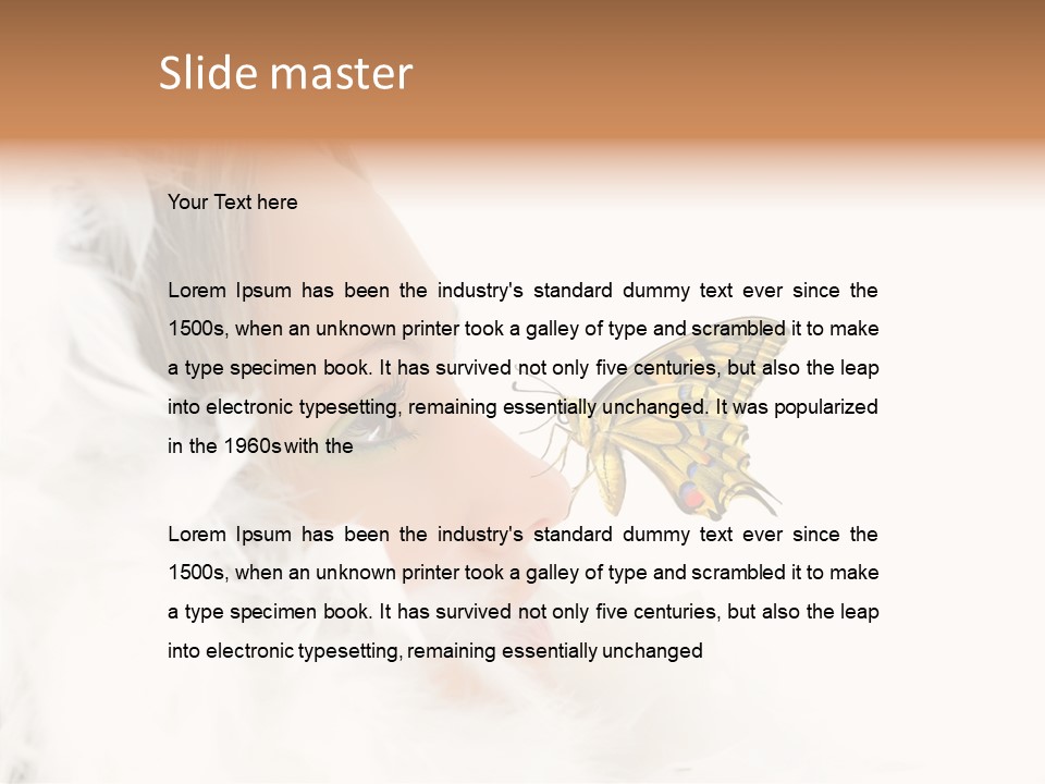 Frosty Beauty Model PowerPoint Template