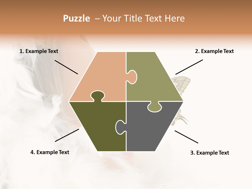 Frosty Beauty Model PowerPoint Template