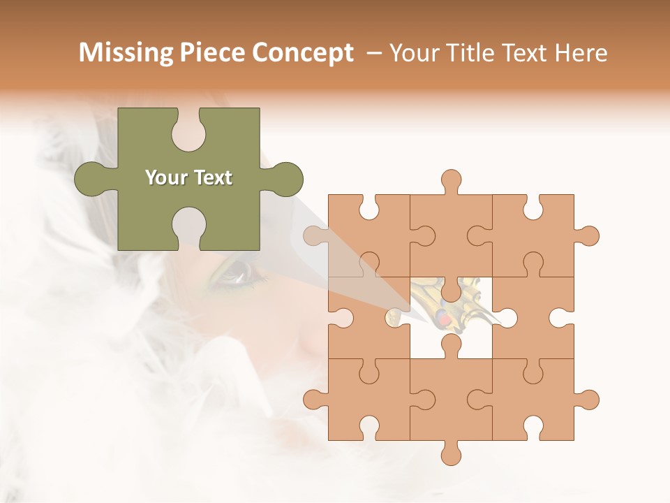 Frosty Beauty Model PowerPoint Template