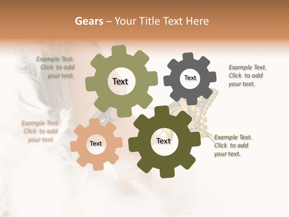 Frosty Beauty Model PowerPoint Template