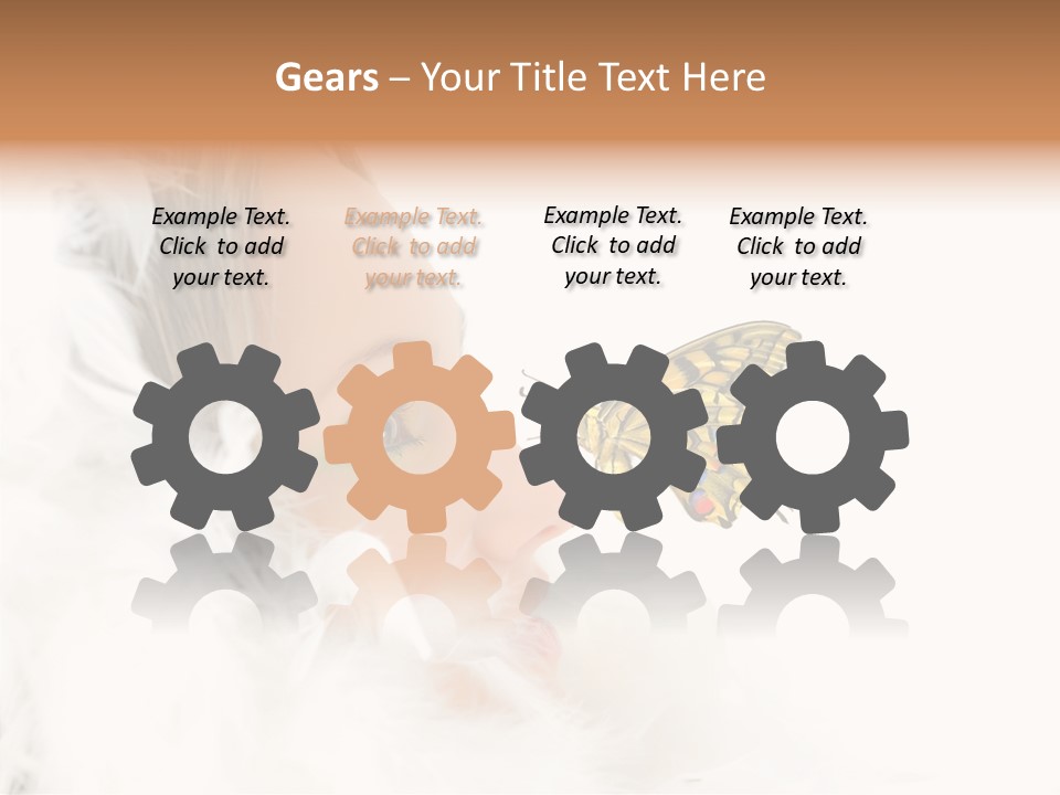 Frosty Beauty Model PowerPoint Template