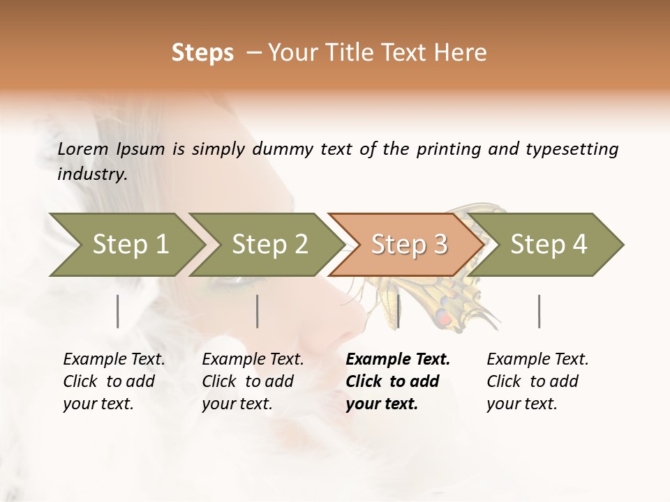 Frosty Beauty Model PowerPoint Template