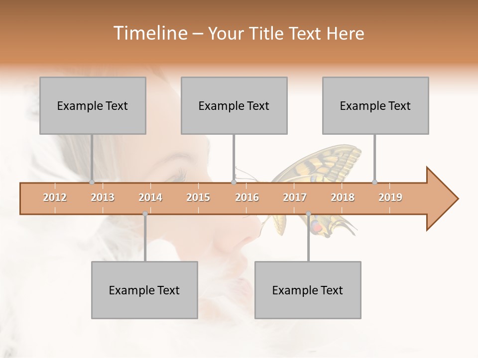 Frosty Beauty Model PowerPoint Template
