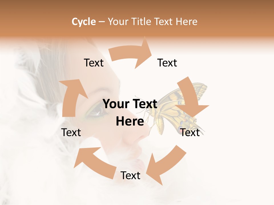 Frosty Beauty Model PowerPoint Template
