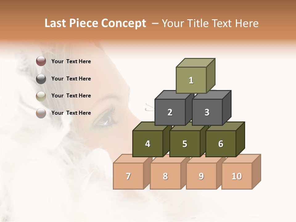 Frosty Beauty Model PowerPoint Template