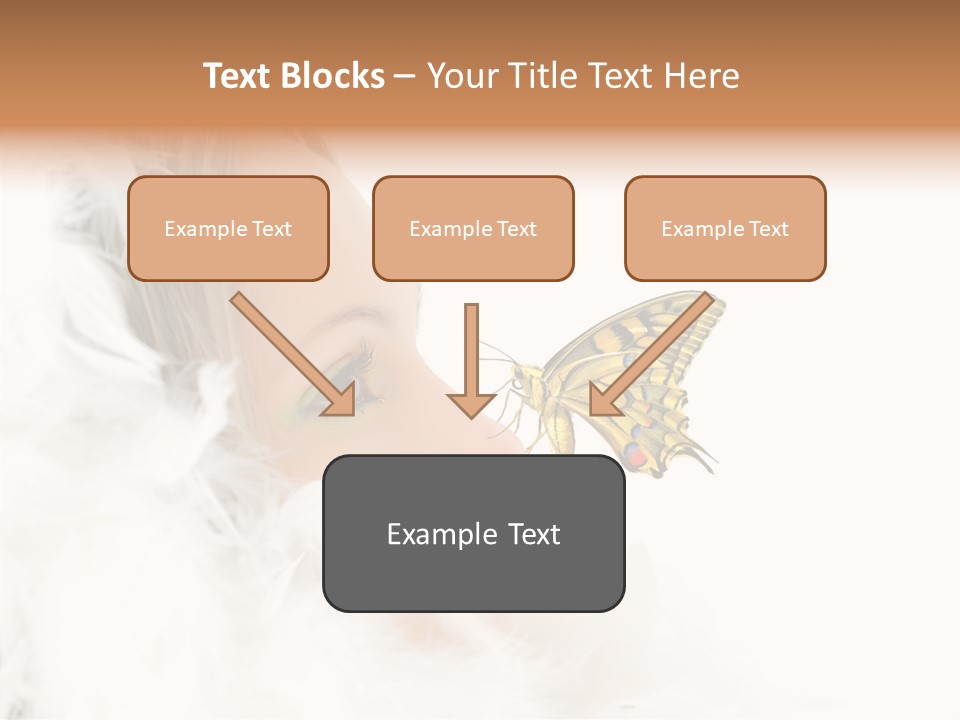 Frosty Beauty Model PowerPoint Template
