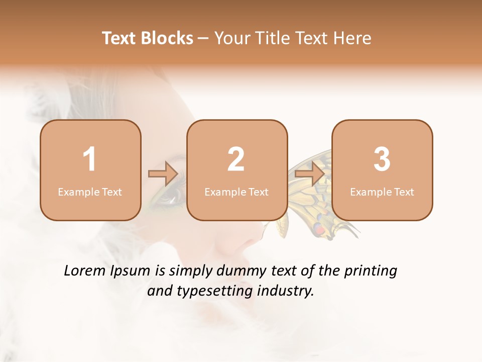 Frosty Beauty Model PowerPoint Template