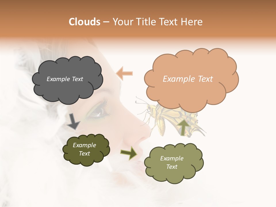 Frosty Beauty Model PowerPoint Template